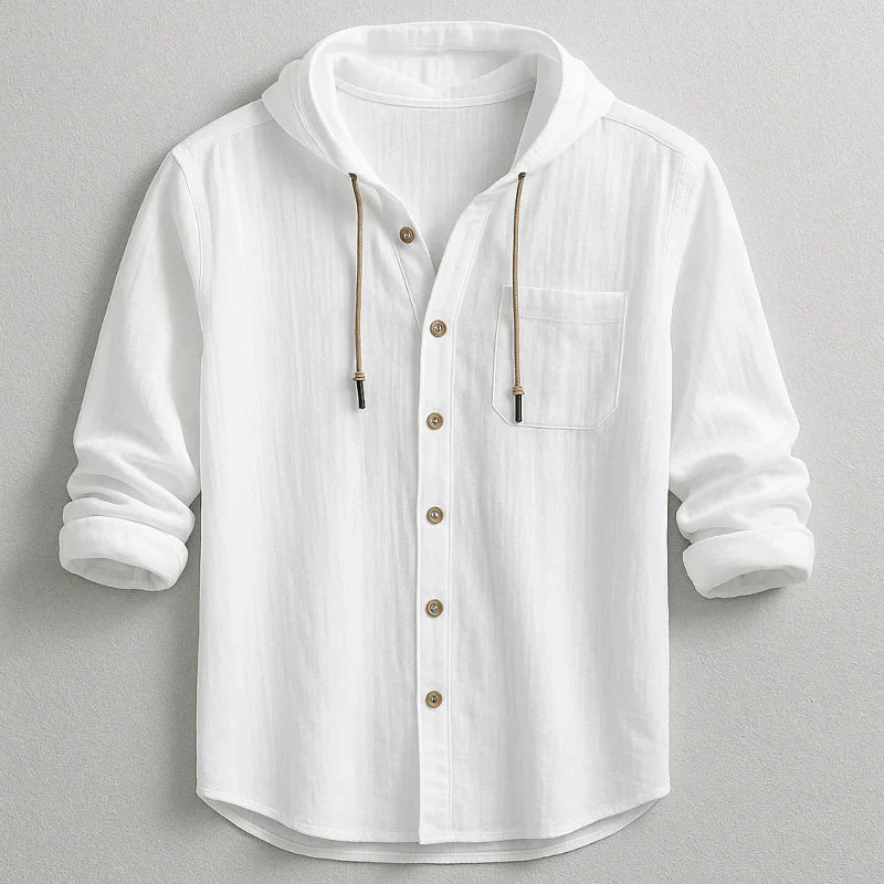Alessandro Veneti Hooded Button-Up Shirt - Image 5