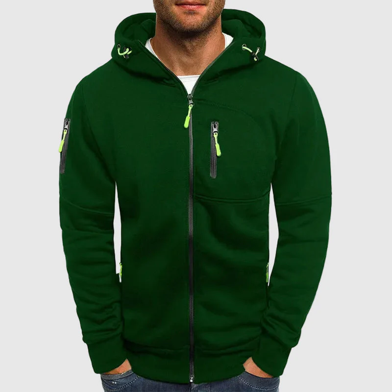 Alessandro Veneti Hoodie with Contrast Zipper - Image 4