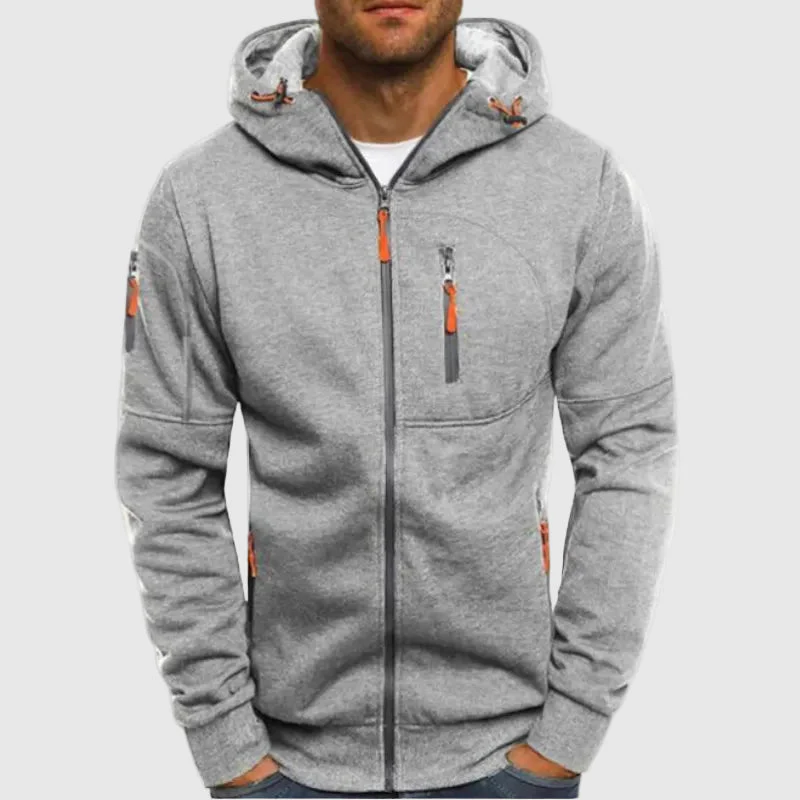 Alessandro Veneti Hoodie with Contrast Zipper - Image 5