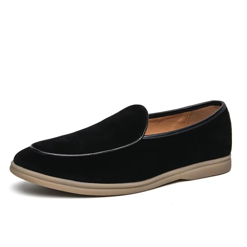 Alessandro Veneti Minimal Suede Slip-On Loafers - Image 3