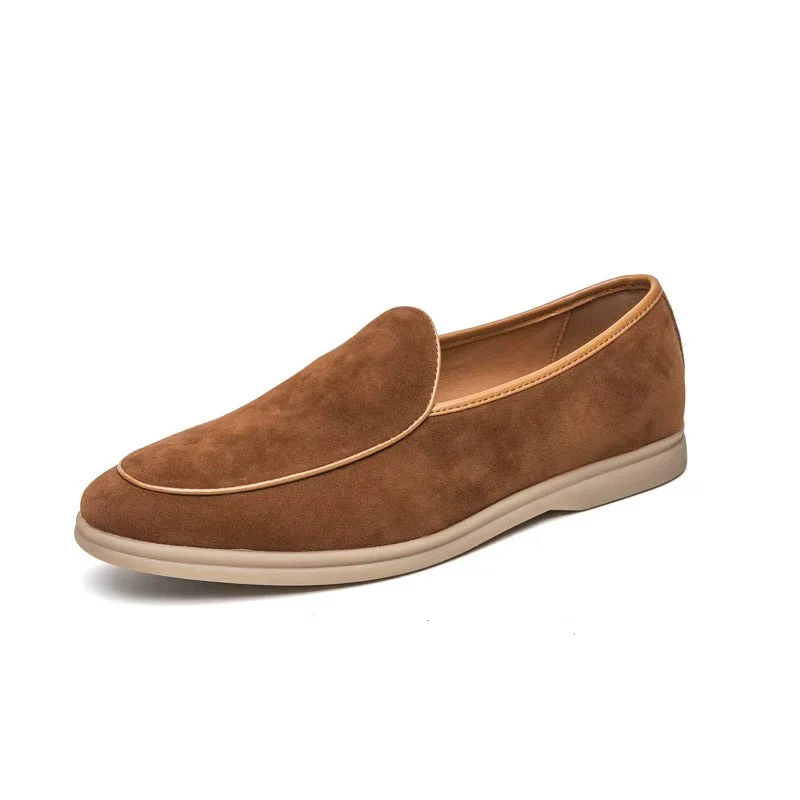 Alessandro Veneti Minimal Suede Slip-On Loafers - Image 4