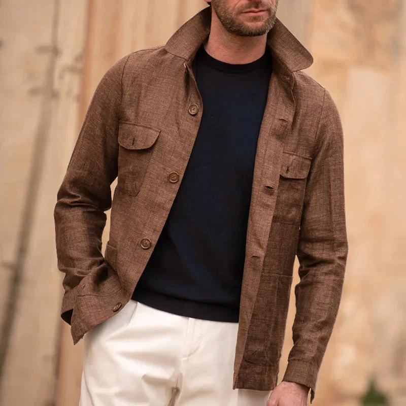 Alessandro Veneti Structured Jacket with Button Closure - Image 2