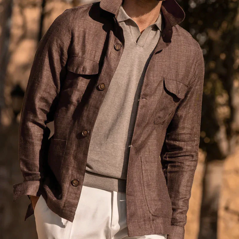 Alessandro Veneti Structured Jacket with Button Closure - Image 4