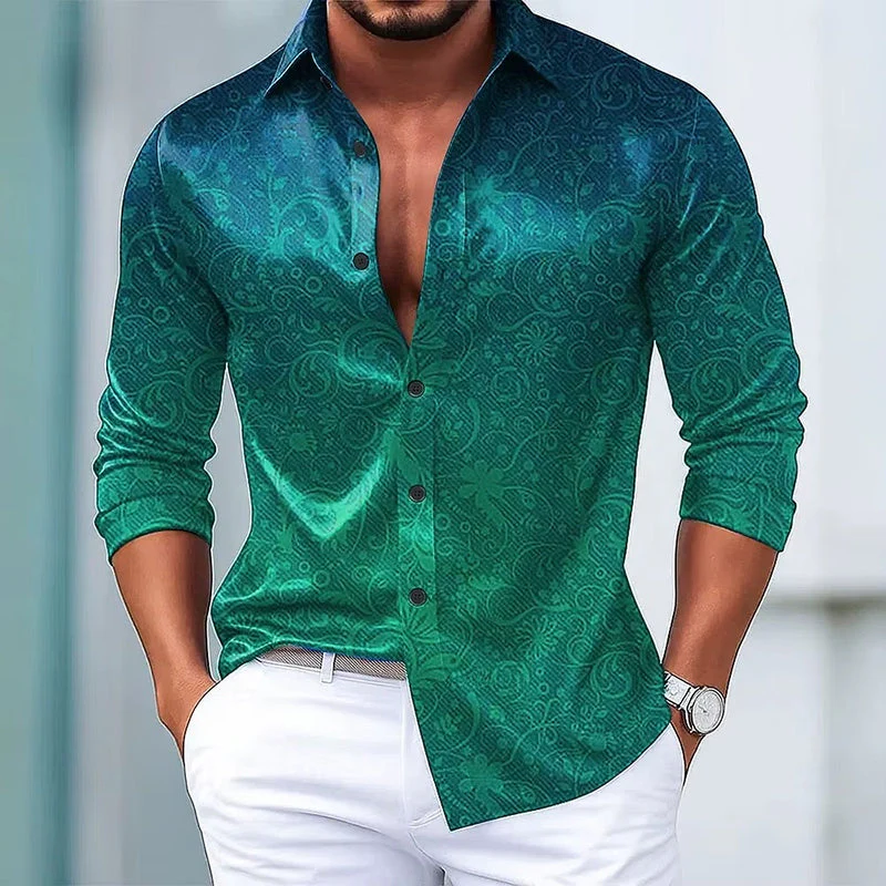 Alessandro Veneti Textured Gradient Dress Shirt - Image 4