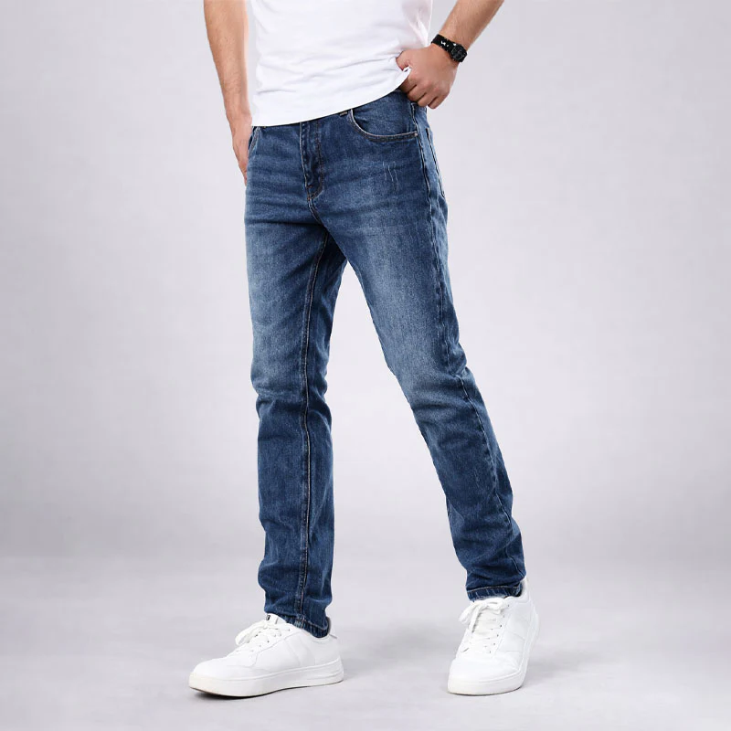 Alessandro Veneti Washed Denim Jeans - Image 3