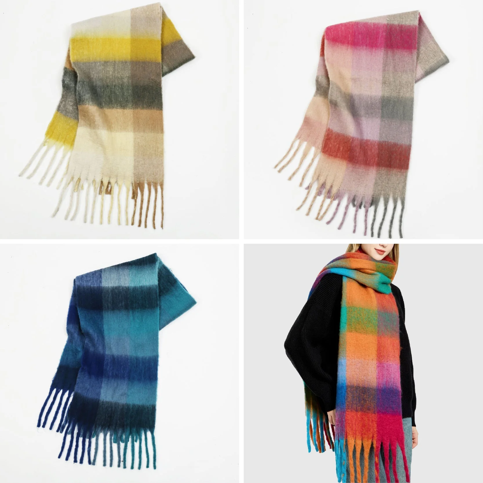 Avellino Rainbow Cascade Scarf - Image 5