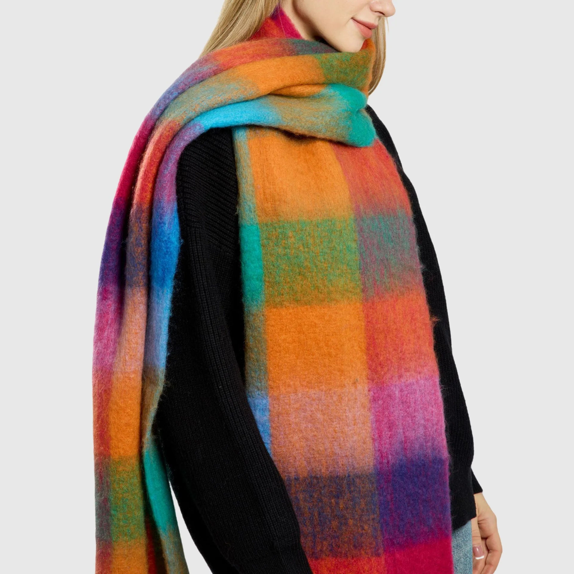 Avellino Rainbow Cascade Scarf - Image 8