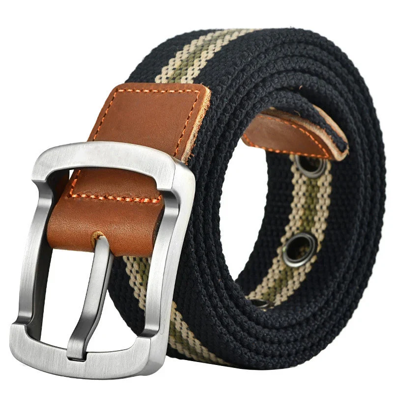 Canvas Waist Belt with Pin Buckle - Image 2