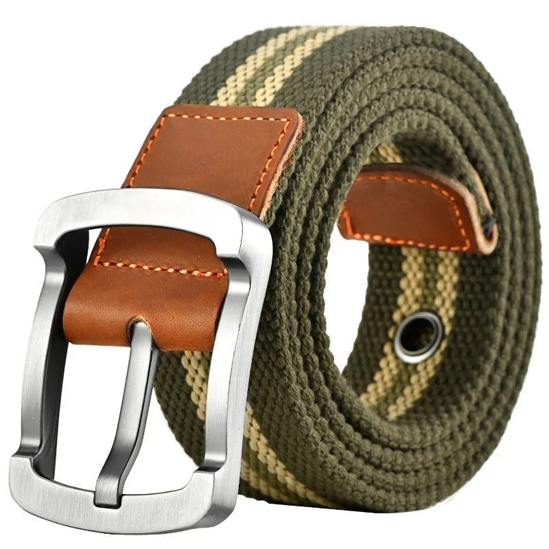 Canvas Waist Belt with Pin Buckle - Image 4