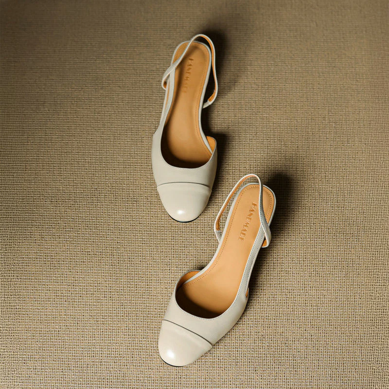 Chic Genuine Leather Slingback Heels - Image 10
