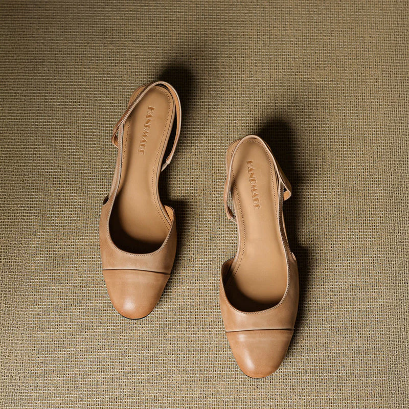 Chic Genuine Leather Slingback Heels - Image 4