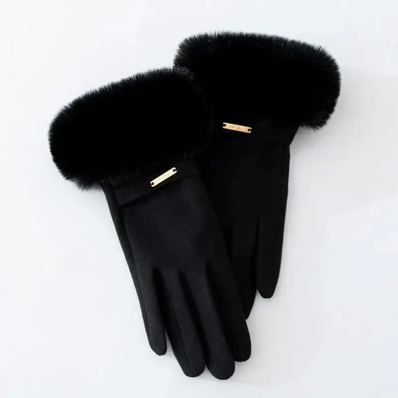 Chic Plush Cuff Winter Gloves - Image 11