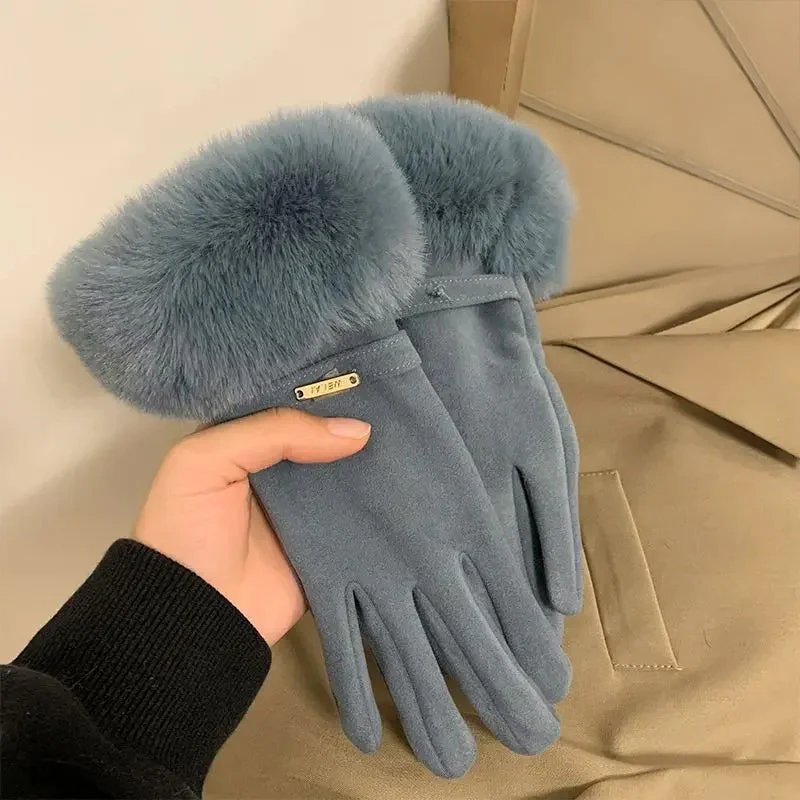 Chic Plush Cuff Winter Gloves - Image 6