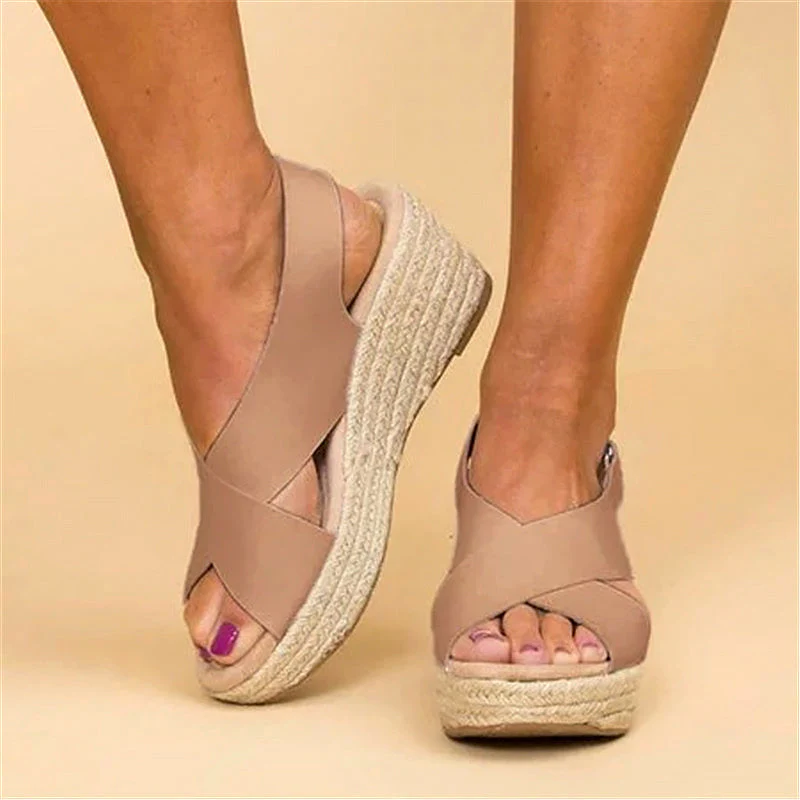 Chloé Montclair Cross-Strap Wedge Sandals - Image 2
