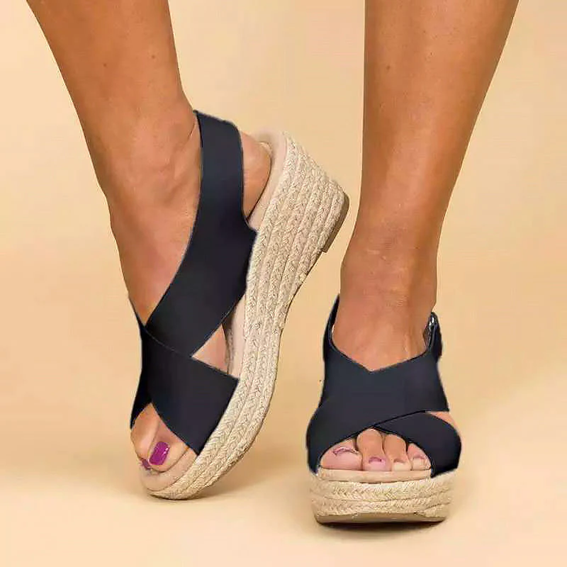 Chloé Montclair Cross-Strap Wedge Sandals - Image 4