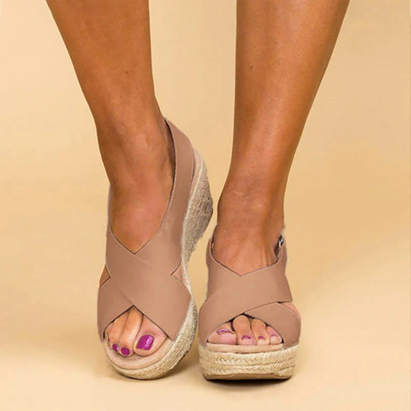 Chloé Montclair Cross-Strap Wedge Sandals - Image 5