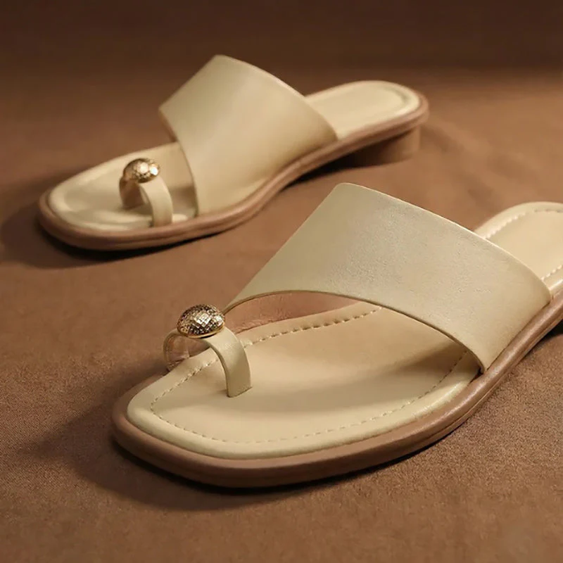 Chloé Montclair Slide Sandals with Toe Ring - Image 2