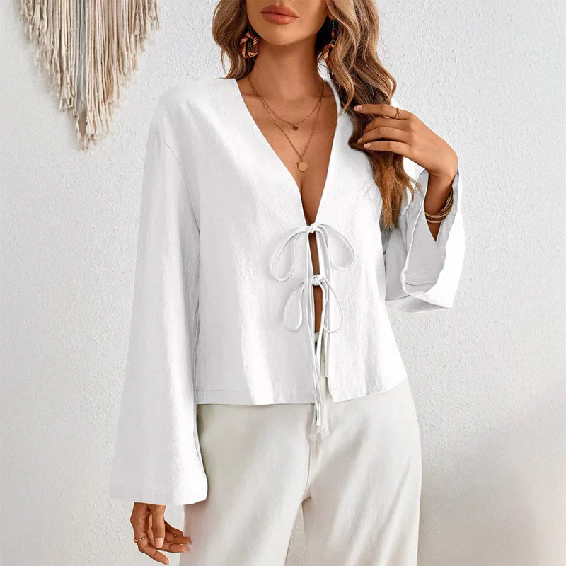Chloé Montclair Villarosa LaceUp Blouse - Image 3