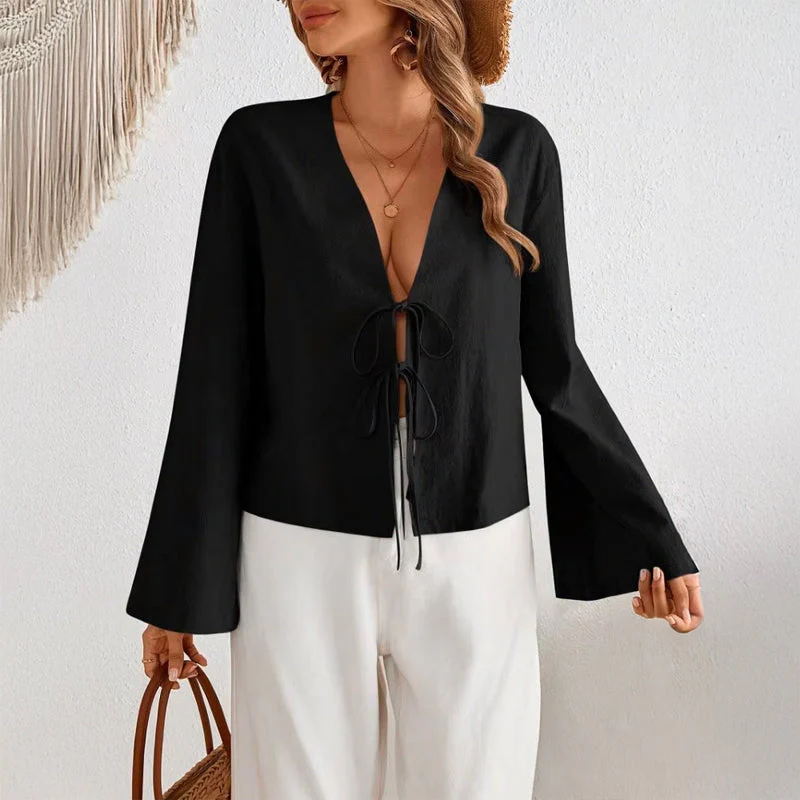 Chloé Montclair Villarosa LaceUp Blouse - Image 4