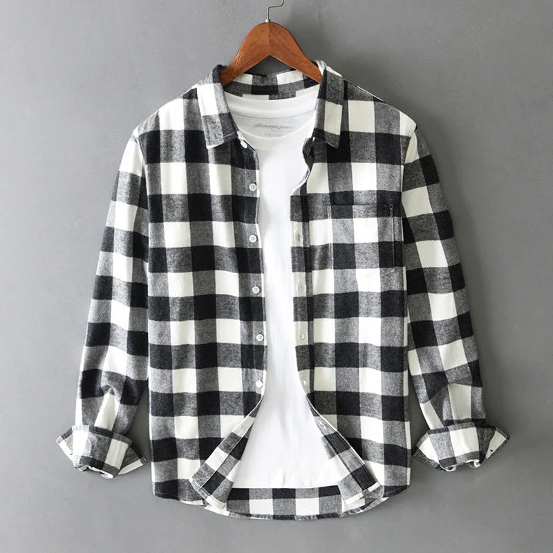Classic Brushed Cotton Check Shirt - Image 4