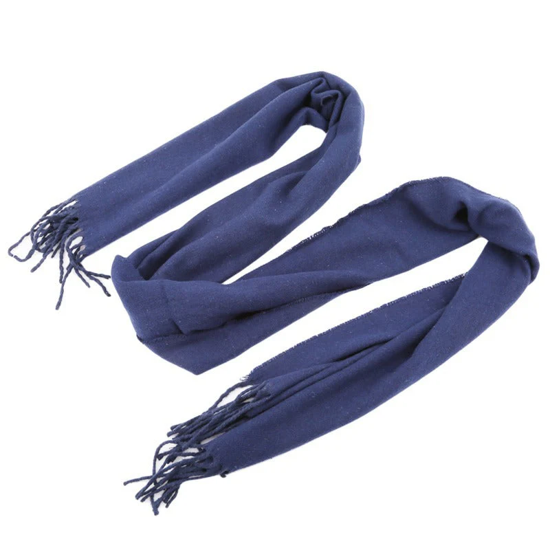 Classic Long Scarf with Fringe Detail - Image 4
