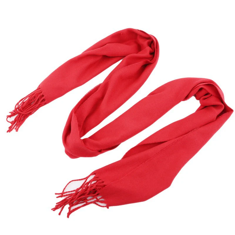 Classic Long Scarf with Fringe Detail - Image 5