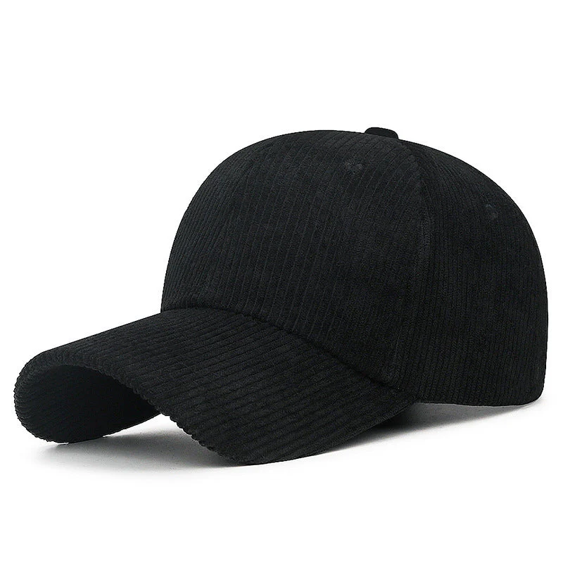 Corduroy Baseball Cap with Adjustable Strap - Image 2