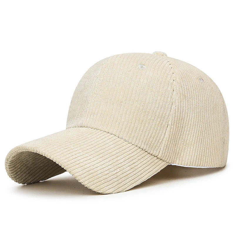 Corduroy Baseball Cap with Adjustable Strap - Image 4