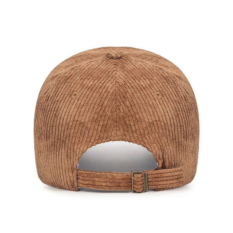 Corduroy Baseball Cap with Adjustable Strap - Image 6
