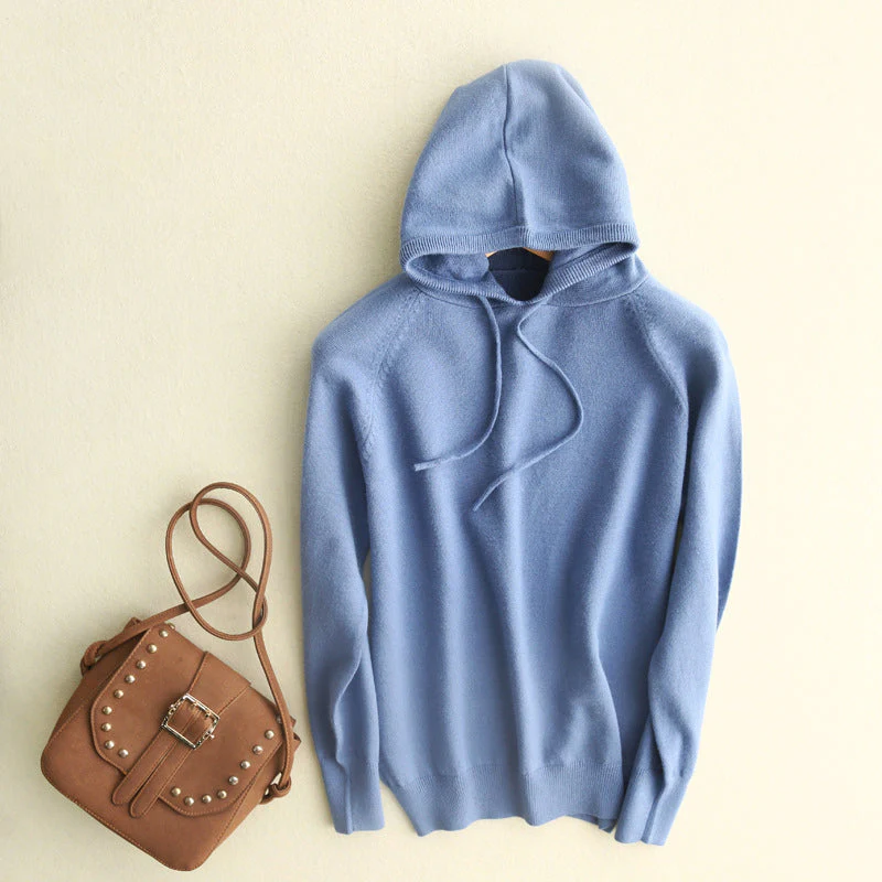 Cozy Lightweight Soft Knit Hoodie - Image 4
