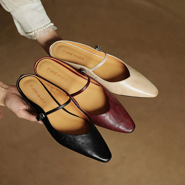 Elegant Genuine Leather Pointed Flats - Image 14