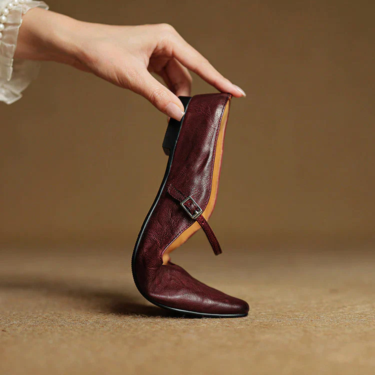Elegant Genuine Leather Pointed Flats - Image 8