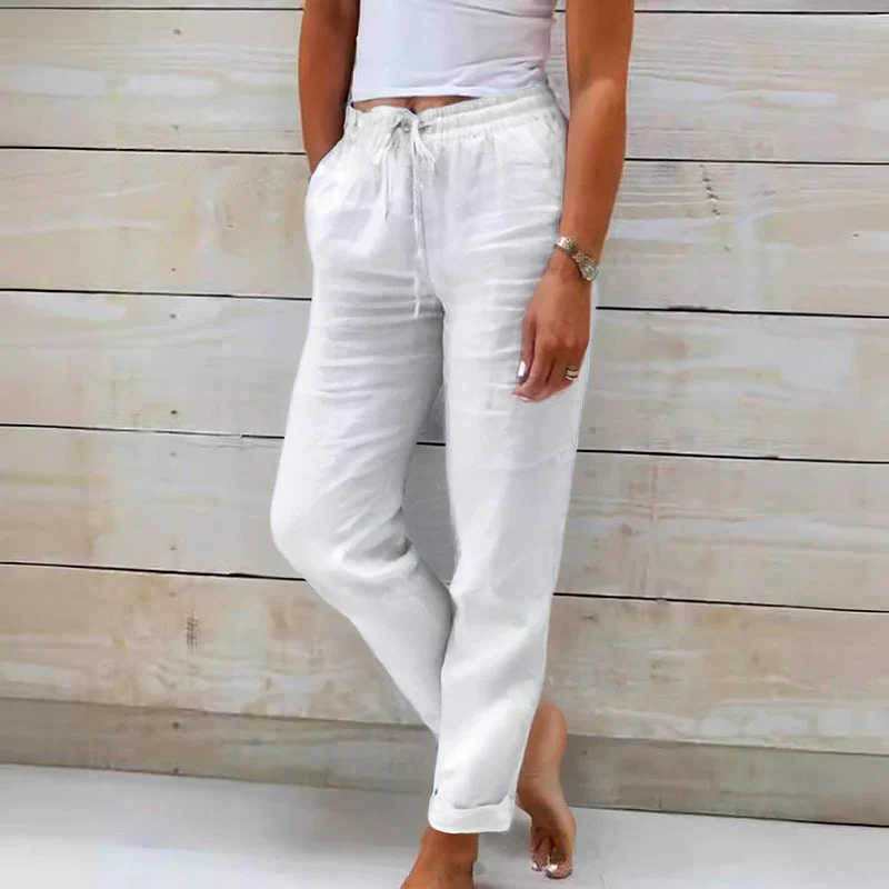 Elise Leroy Drawstring Pants with Elastic Waist - Image 3