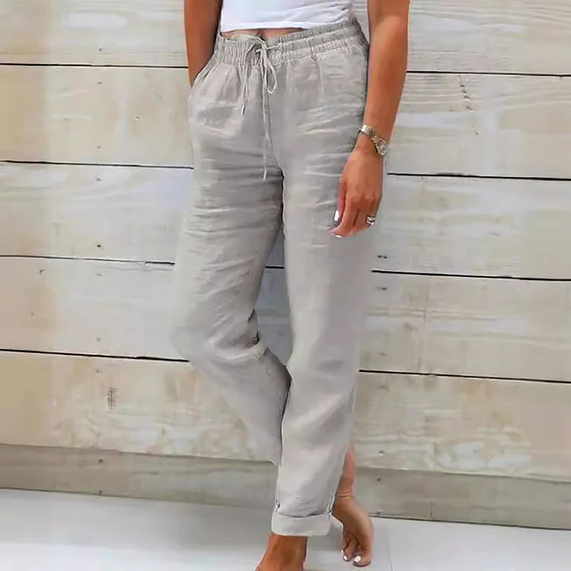 Elise Leroy Drawstring Pants with Elastic Waist - Image 4