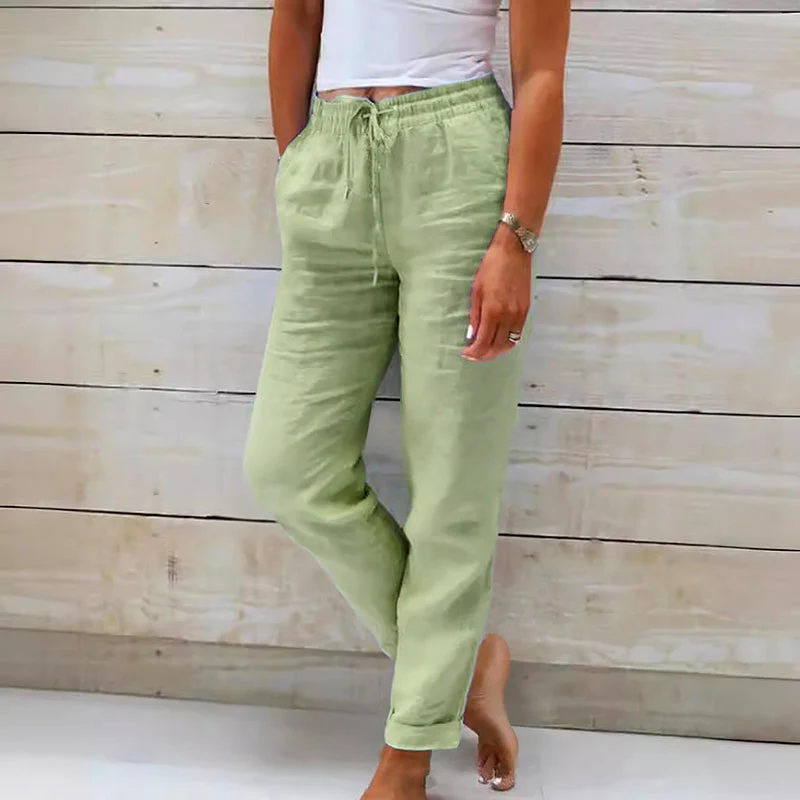 Elise Leroy Drawstring Pants with Elastic Waist - Image 5
