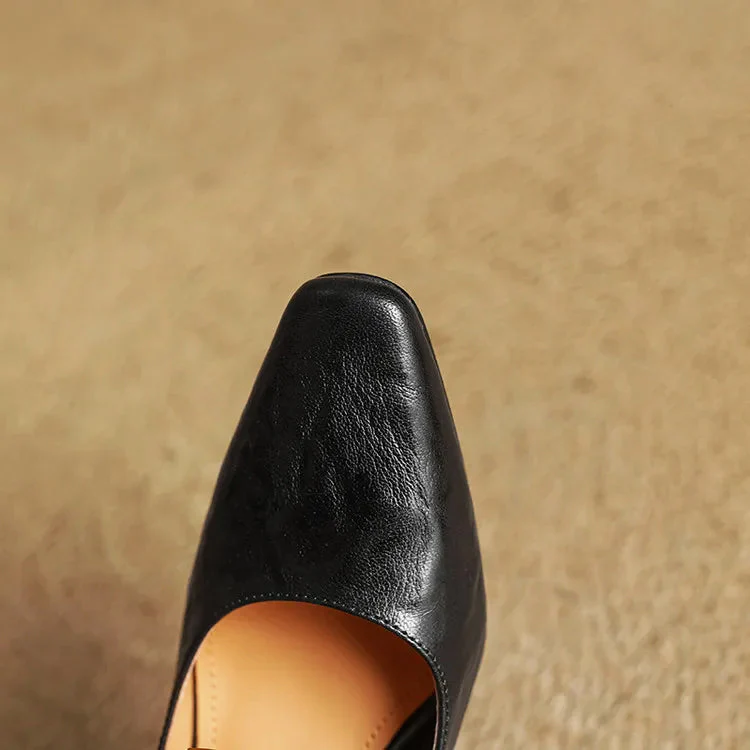 Eloria Genuine Leather Mary Jane Heels - Image 17