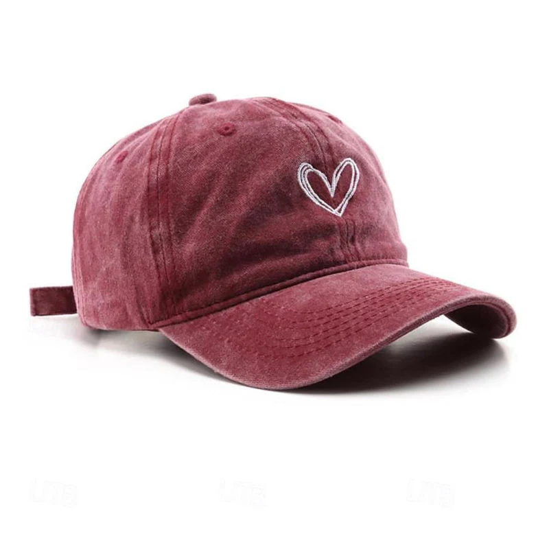 Everyday Denim Cap with Heart Embroidery - Image 4