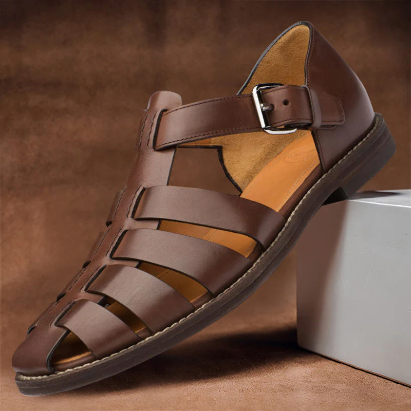 Felix Grant Leather Fisherman Sandals - Image 5