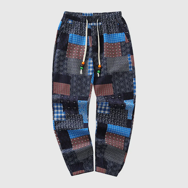 Felix Grant Patchwork Print Drawstring Pants - Image 3