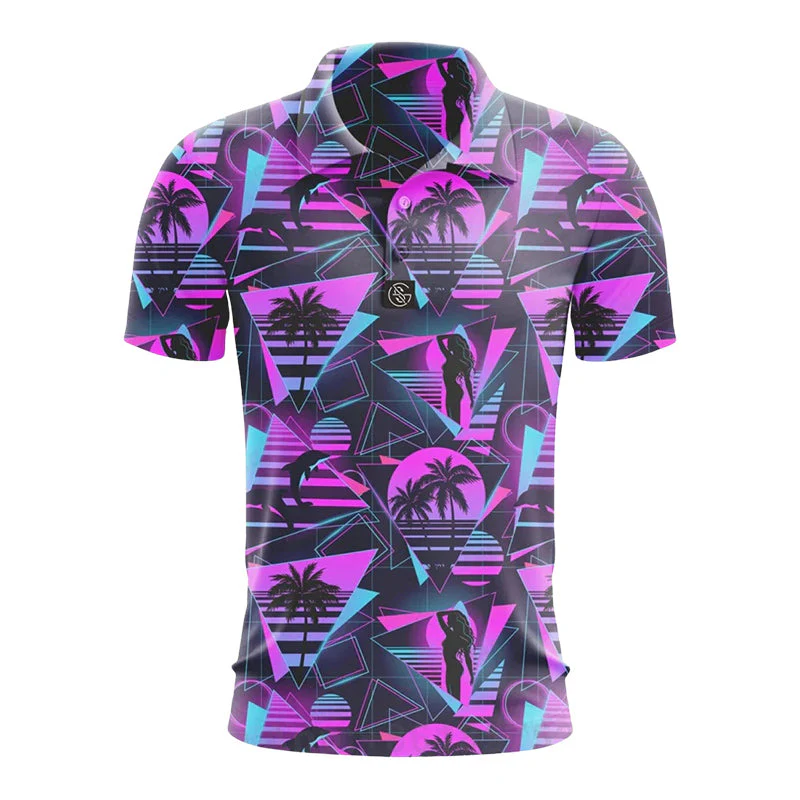 Felix Grant Printed Golf Polo Shirt - Image 3