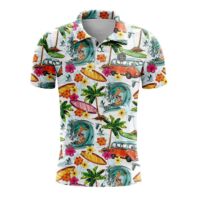 Felix Grant Printed Golf Polo Shirt - Image 5