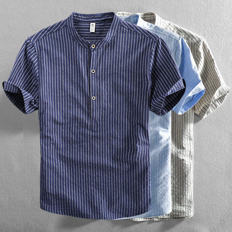Felix Grant Striped Cotton Shirt - Image 6