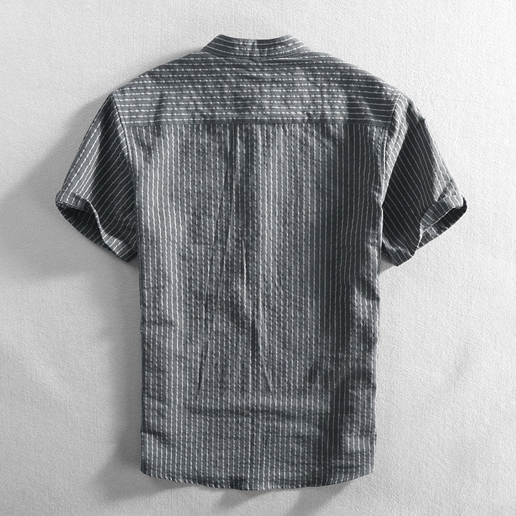 Felix Grant Striped Cotton Shirt - Image 7