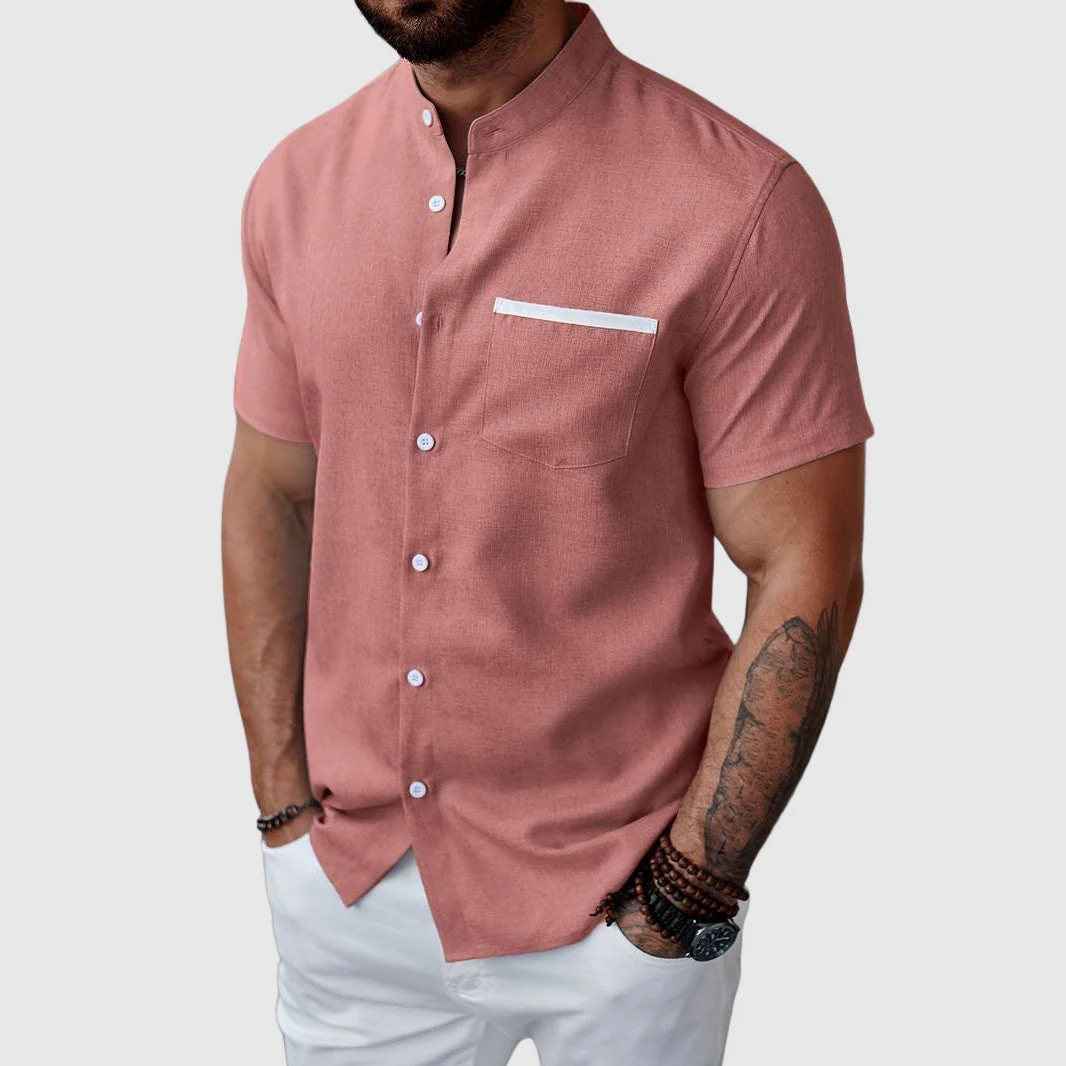 Felix Grant Summer Henley Shirt - Image 5