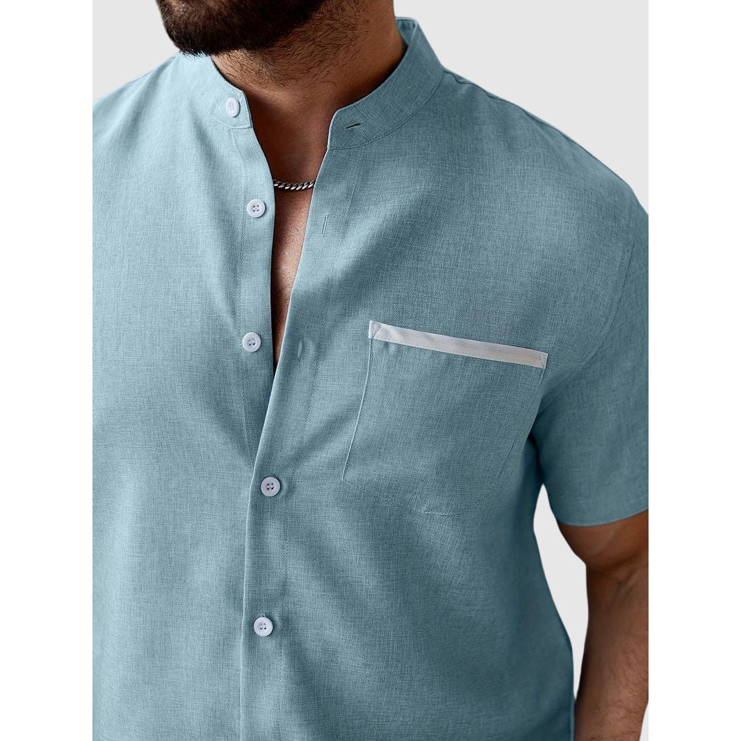 Felix Grant Summer Henley Shirt - Image 8