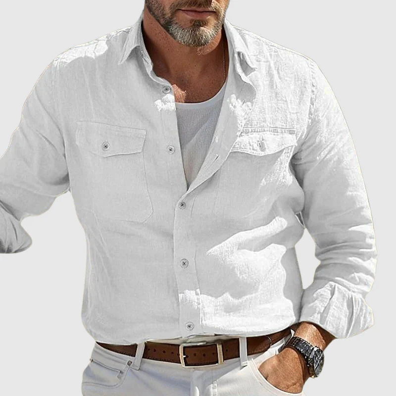 Felix Grant Vintage Linen Shirt - Image 3