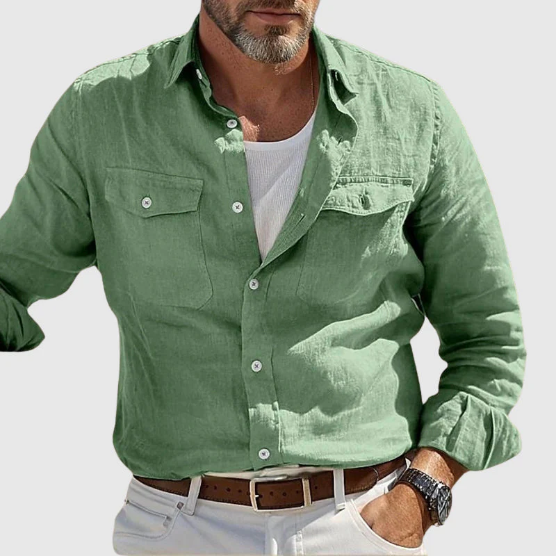 Felix Grant Vintage Linen Shirt - Image 4