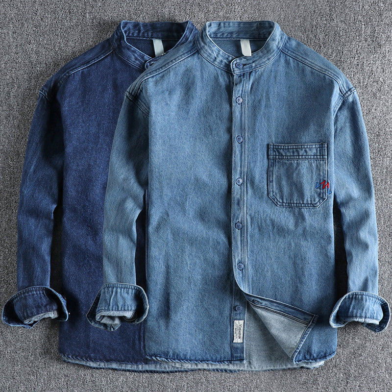 Felix Grant Washed Spring Denim Shirt - Image 3
