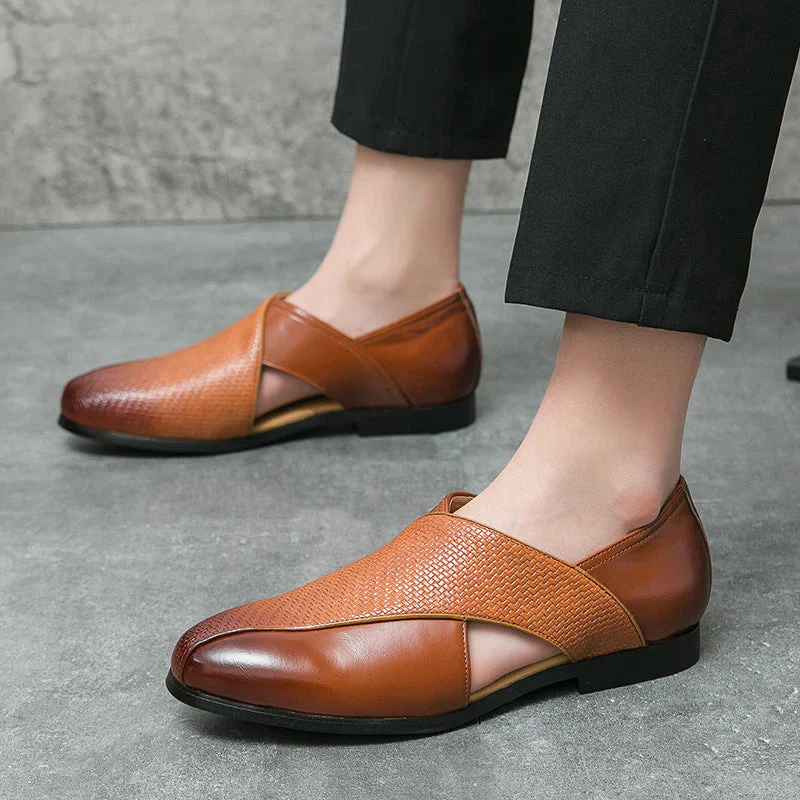 François Blanchet Cross-Strap Loafers With Side Cut-Out - Image 5