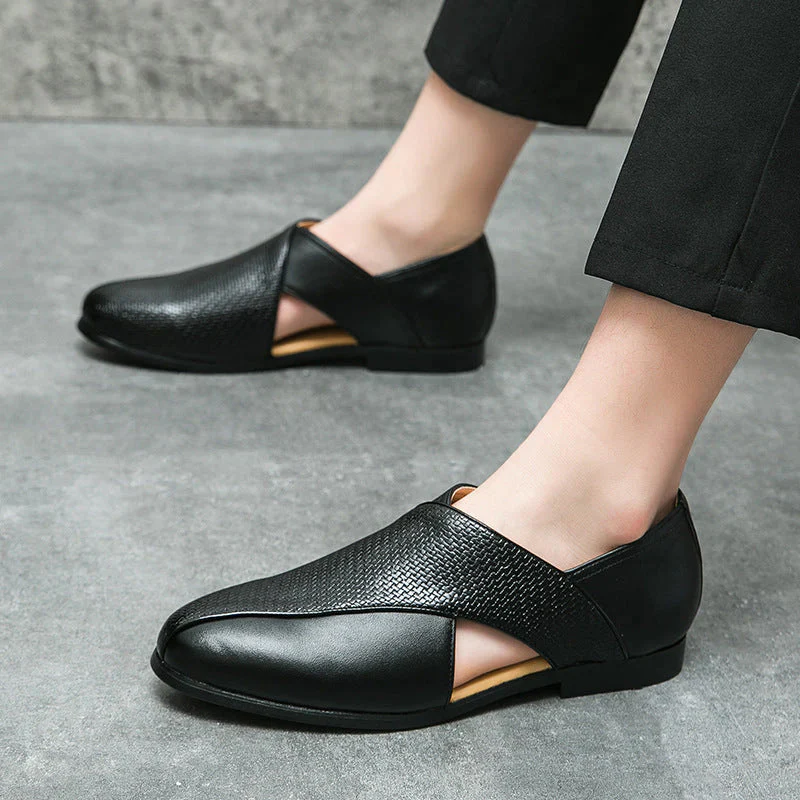 François Blanchet Cross-Strap Loafers With Side Cut-Out - Image 6